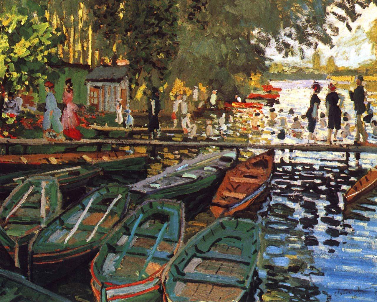 Claude Monet - Baigneurs  La Grenouillre Wallpaper #2 1280 x 1024 