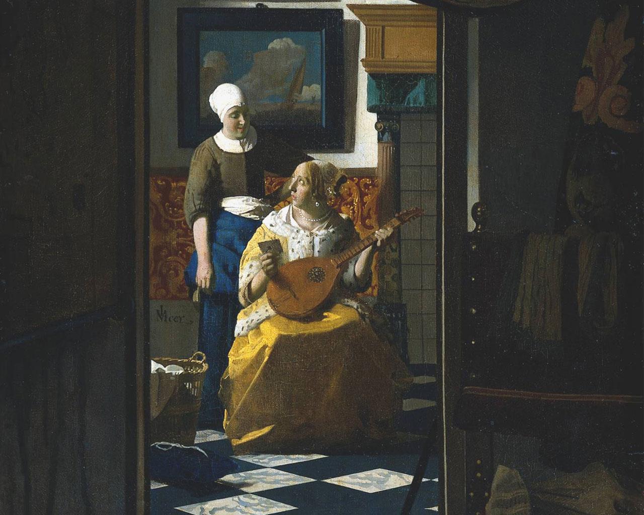 Johannes Vermeer - The Love Letter Wallpaper #3 1280 x 1024 