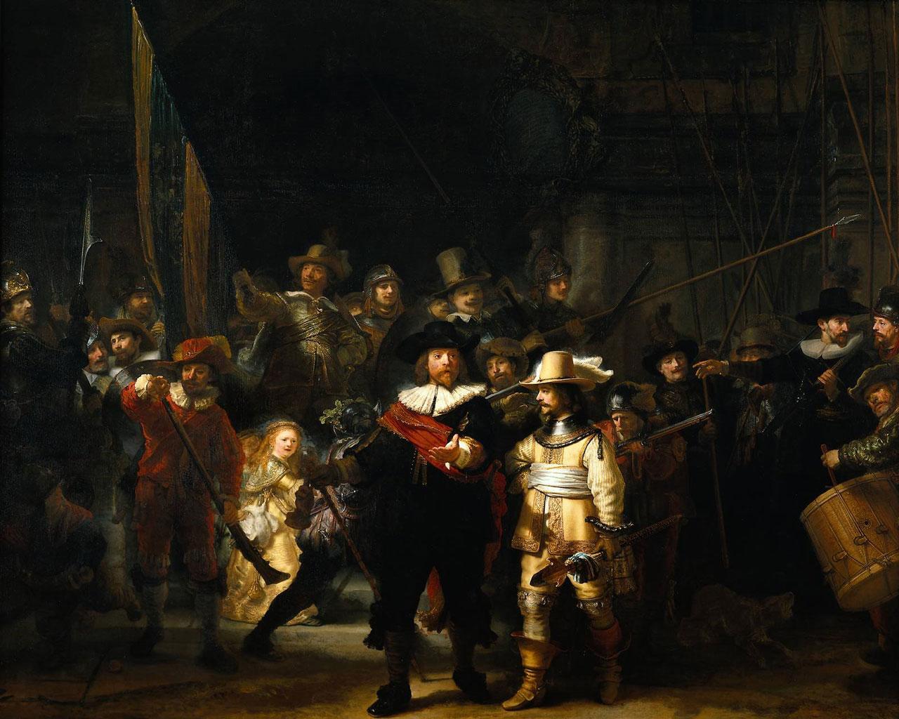 Rembrandt - The Night Watch Wallpaper #1 1280 x 1024 