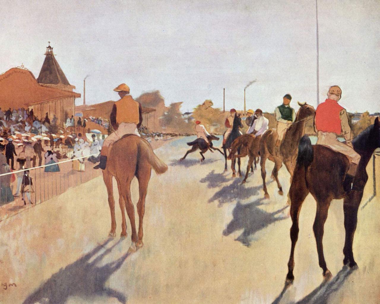 Edgar Degas - Jockeys Wallpaper #3 1280 x 1024 