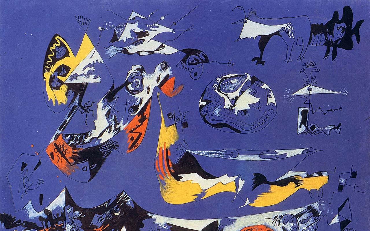 Jackson Pollock - Blue - Moby Dick (1943) Wallpaper #1 1280 x 800 