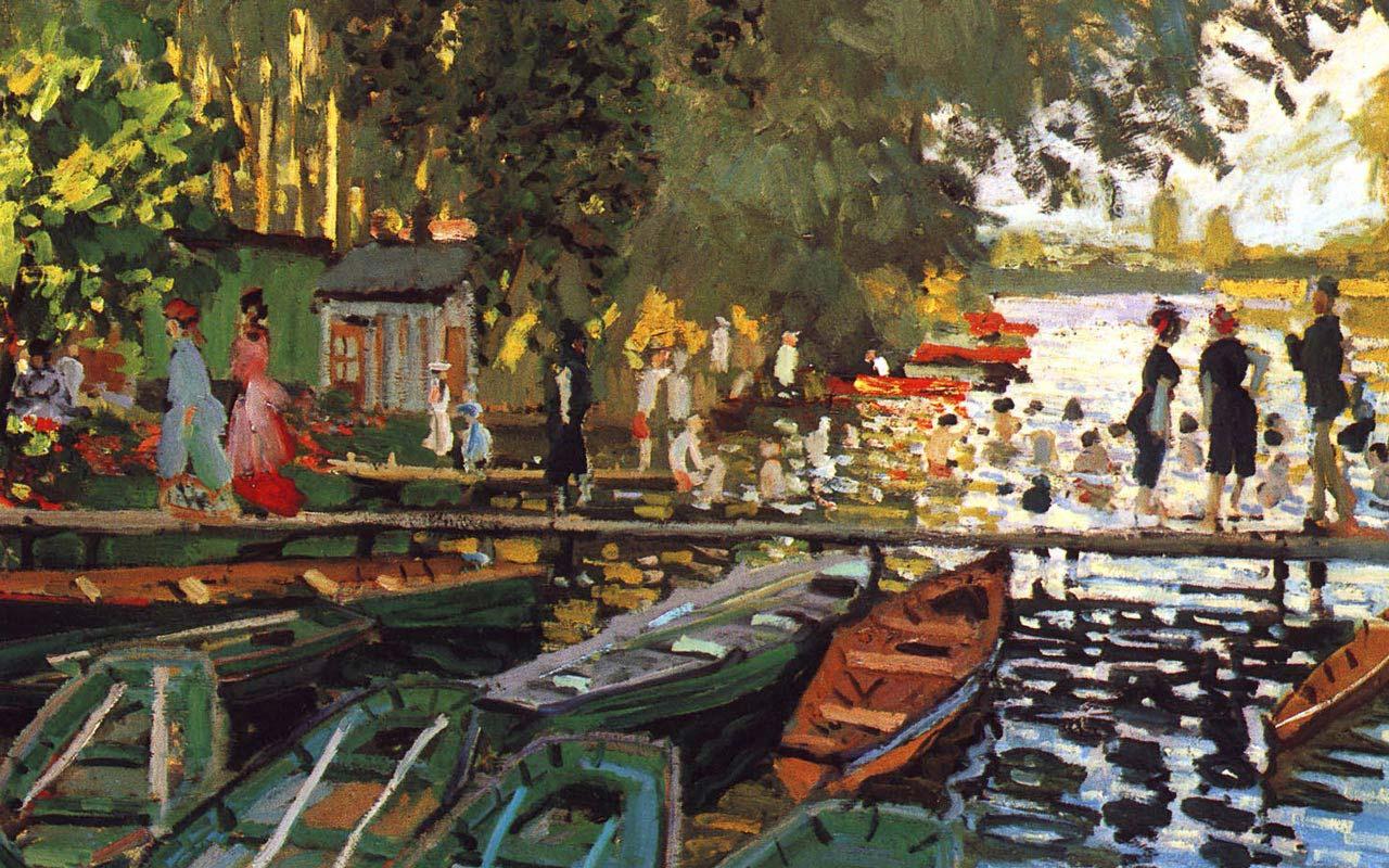 Claude Monet - Baigneurs  La Grenouillre Wallpaper #2 1280 x 800 