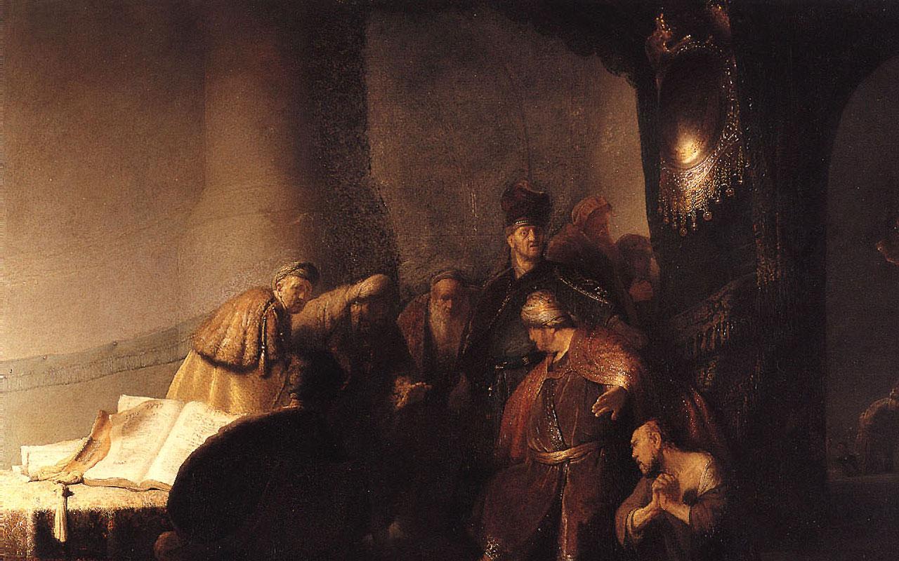 Rembrandt - Judas Returning the Thirty Pieces of Silver Wallpaper #4 1280 x 800 
