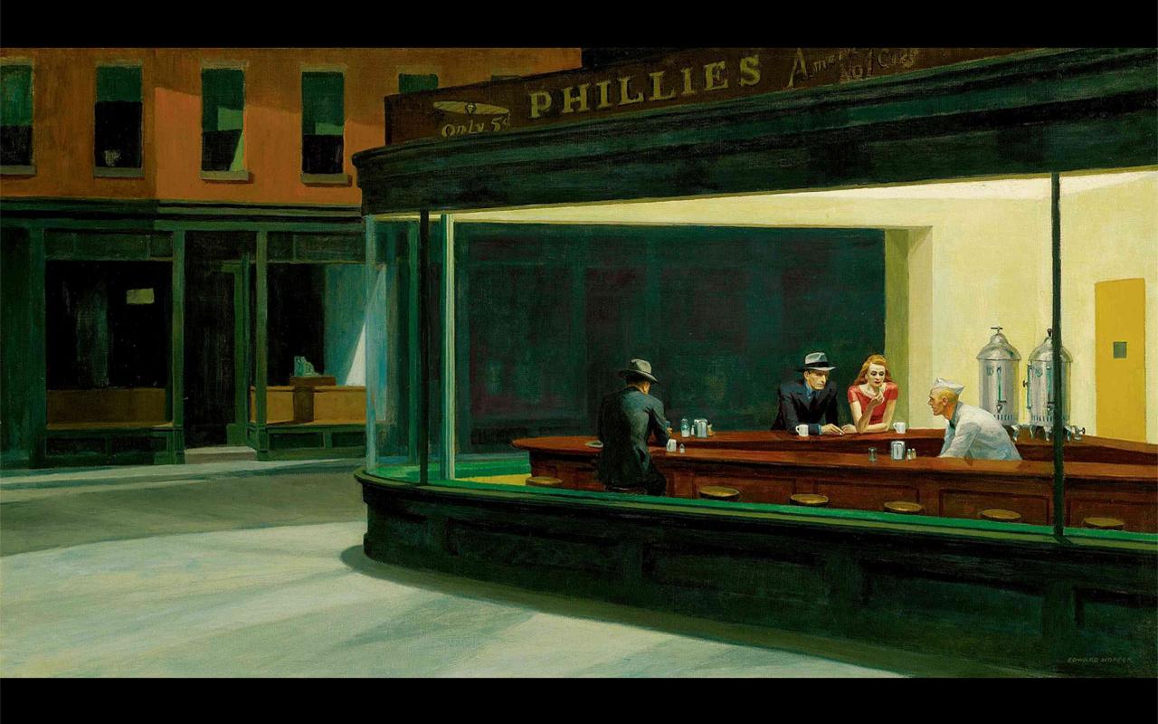 Edward Hopper - Nighthawks (1942) Wallpaper #4 1280 x 800 