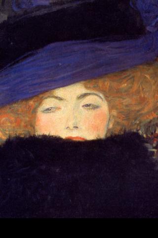 Gustav Klimt - Lady With Hat Wallpaper #2 320 x 480 (iPhone/iTouch)