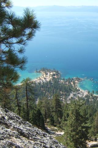 Sand Harbor, Nevada - Sand Harbor from the Flume Mountain Bike Trail Wallpaper #3 320 x 480 (iPhone/iTouch)