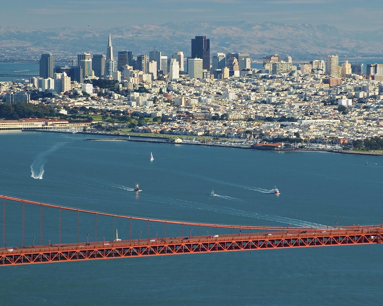 San Francisco - Aerial View Wallpaper #4 1280 x 1024 