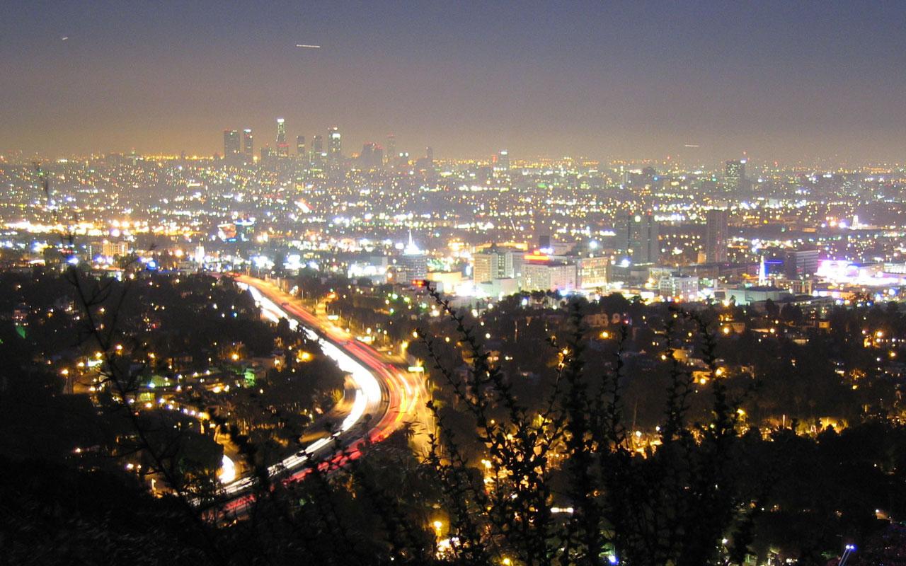 Los Angeles - City from Hollywood Hills (Anders Brownworth) Wallpaper #1 1280 x 800 