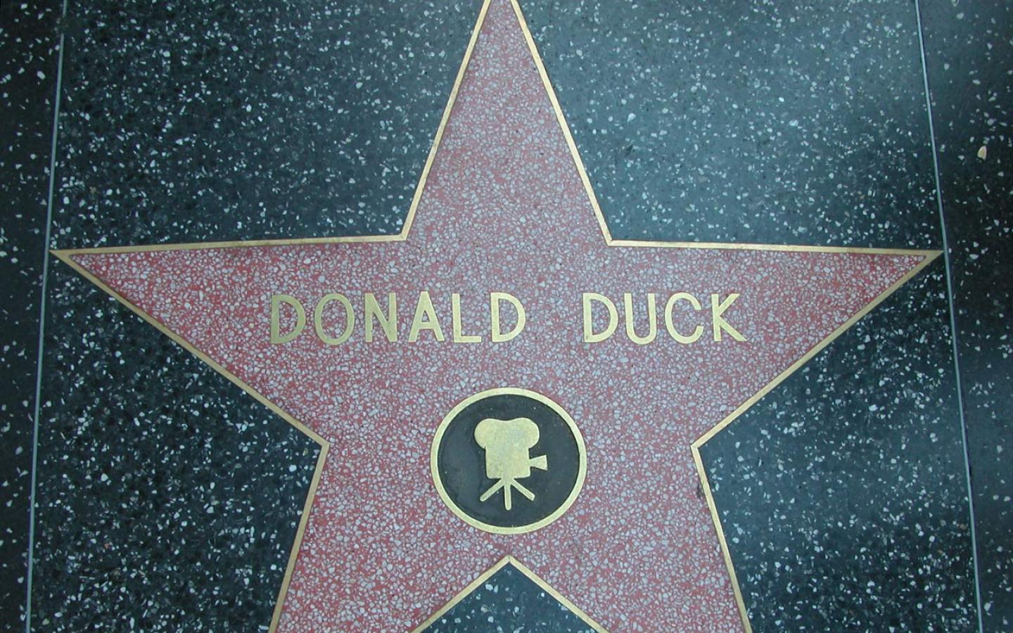 Los Angeles - Donald Duck on Walk of Fame Wallpaper #3 1440 x 900 